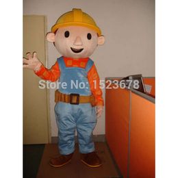 Mascot Costumes fashion Size Bob The Builder Mascot Costume Cartoon Fancy Dress