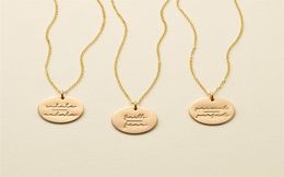 Delicate Faith Over Fear Inspired Necklace Simple Mind Over Matter inspirational Disc Pendant Necklace Jewelry 15mm 18inch320O5108535