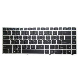 Laptop Backlit Keyboard For CLEVO P640 MP-13C23RCJ4306 6-80-N13B0-020-1 Traditional Chinese TW Silver Frame