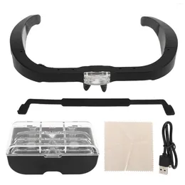 Telescope Head Mounted Magnifying Glass Comfortable 300mah Adjustable Brightness Replaceable Headband For Watch Repair