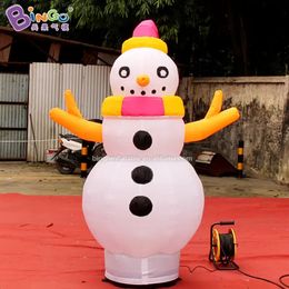 Original design 5mH (16.5ft) with blower advertising inflatable snowman air blown cartoon snow ball character for Christmas party event decoration toys sport