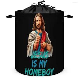 Storage Bags Jesus Is My Homeboy Men S Spreadshirt Tie Up Your Dirty Pocket Classic Laundry Basket And Great To The Touch Convenient