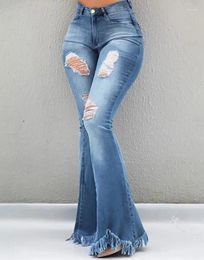 Women's Jeans Women's 2024 Trend Autumn Fashion High Waist Casual Plain Skinny Daily Long Bell-Bottom Wih Belt