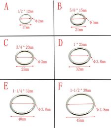 50pcslot O rings Metal Non Welded Nickel Plated Collars Round Loops Belt Buckle Package Accessorie 12mm38mm2598536