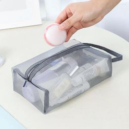 Storage Bags Home Toiletry Bag Portable Large Capacity Makeup Transparent Travel Organizer Black Pouch Unisex