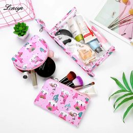 Cosmetic Bags Bag PVC Crown Three-piece One Set Water Proof Organiser Zipper Makeup Case Transparent