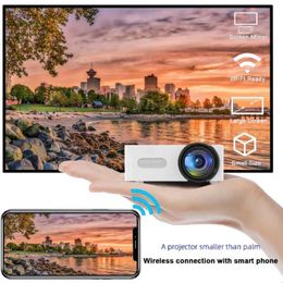 Projectors Wireless mobile phone projector mini portable high-definition video projector outdoor camping home theater projector iOS/Android Wifi J240509