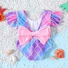 One-Pieces Summer childrens swimsuit integrated swimsuit digital printing baby swimsuit integrated swimsuit summer beach suit swimsuit H240508