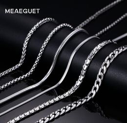 Trendy 20inch Silver Colour Stainless Steel Link Chain Necklace For Men /Box/Hanging/Curb/Flat/Twist Chain3511890