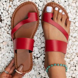 Summer Flats Casual Sandals Plus Size Clip Toe Beach Slippers Flip Flops Slides Women Slip-On Gladiator Zapatos De Mujer