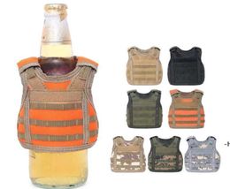Beverage Koozie Vest Military Molle Mini Beer Cover Vest Cooler Sleeve Adjustable Shoulder Straps Cover Bar Party Decoration BWB149364815