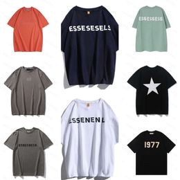 Designer mens T Shirt ESS FG tees 1977 brand essen shirt tials T Shirt Casual comfortable breathable half sleeve top fashion women shorts Cool Shorts Sleeve Clothes bm