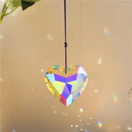 Decorative Figurines 45mm Love Heart Crystal Sun Catcher DIY Rainbow Prism Pendant Exquisite Suncatcher Versatile For Home Window Wall