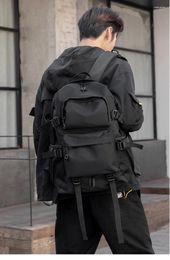 Backpack Japanese Fashion Functional Men's Large Capacity Travel Bag College And Middle School Schoolbag Casual