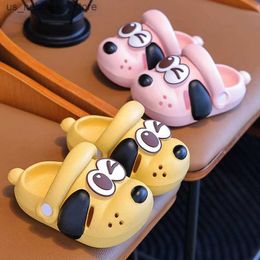 Slipper Summer 1-5 Year Old Childrens Slippers Cute Cartoon Dog Sandals Boys and Girls Flip Family Garden Shoes Q240409