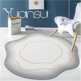 Carpets Carpet Bedroom Living Room Round Wabi-Sabi Light Luxury Minimalist Study Computer Dressing Chair Mat Irregular