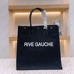 Rive Gauche Designer Women Bag Fashion Tote Canvas Raffias Shopping Bag Handbags Large Beach Bags Luxury Travel Crossbody Black Shoulder Duffle Bag Laptop 970