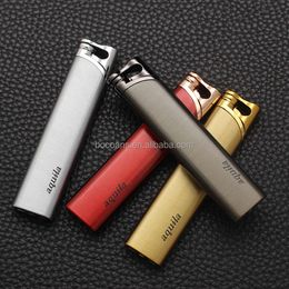 Ty A Creative Strip Lighter Windproof Red Flame Lighter Personalized Metal Cigarette Lighter