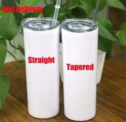 fast delivery 20oz tapered and straight sublimation skinny tumbler 20 oz stainless steel blank tall cylinder water bottle with met5729588