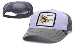 Fashion Classic luxury Summer Bee Mesh Women Visor Hat Men Embroidery Tiger Baseball Adjustable Snapback Animals Golf Ball Cap9113704