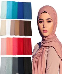 28 COLOR New Women Muslim Scarf Elastic Hijabs Islamic Shawls Soild PLAIN Modal Headscarf For Women Jersey Scarf6843083