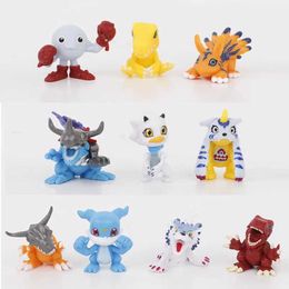 Action Toy Figures 10pcs/Set Anime Digital Monster Action Figures Agumon Greymon Digimon Adventure Digital Evolution PVC Model Dolls T240506