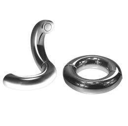 5 size for choose Heavy Duty Magnetic Stainless steel Ball Scrotum Stretcher metal penis cock Ring Delay ejaculation Sex Toy men Y5220358