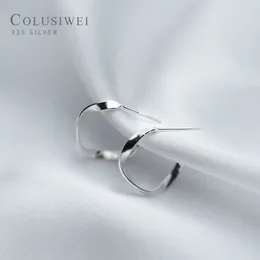 Dangle Earrings Colusiwei Authentic 925 Stelring Silver Simple Twisted Line For Women Men Sterling Unisex Jewellery