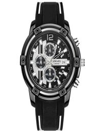 2020 SMAEL Relogio Masculino Smael Rubber strap Men039s Fashion Quartz Watch SL9081 fine dial Pin button 30M Waterproof Wrist 9838865