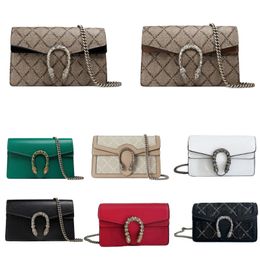 Fashion Classic Luxury Chain designer bags Plaid Flower Brand Wallet Vintage Ladies Brown Leather Handbag designer Lady shoulder bag