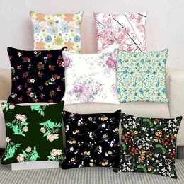 Pillow 45X45CM Modern Watercolor Pillowcase Floral Pastoral Pink Sofa Living Room With On Girl's Bed