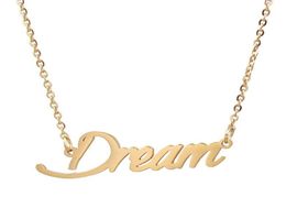 Pendant Necklaces Dream Name Necklace Personalised Stainless Steel Women Choker 18k Gold Plated Alphabet Letter Jewellery Friends Gi1986279