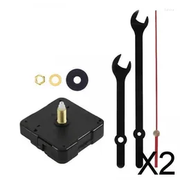 Clocks Accessories 2X Wall Clock Movement Mechanism High Kit For DIY Replacement Parts 18mm