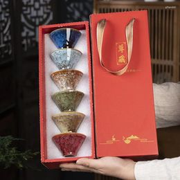 Tea Cups Ceramic Hat Cup Household Japanese Master Jianzhan Bowl Set