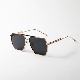 Sunglasses Fashion Metal Glasses Double Beam Pilots Retro Women Large Frame Men 228h