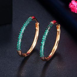 Hoop Earrings Solid Colour Trendy Small For Women Cubic Zirconia Micro Pave Daily Elegant Circle Huggie Earring Female Jewellery 2458