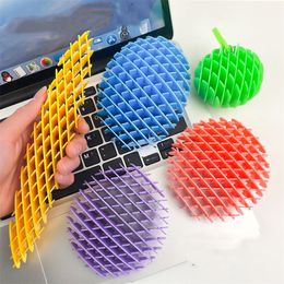 Party Favour 3D elastic Mesh Fidget worm deformation worm Anxiety Relief Sensory fingertip sensor compression toy LT964