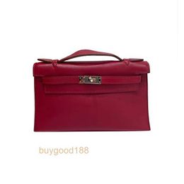 Top Ladies Designer KIaelliy Bag Mini Generation Pomegranate Red Silver Button Handheld Womens Bag