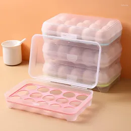 Storage Bottles Kitchen 15 Grid Refrigerator Egg Box Portable Food Plastic Transparent Tray