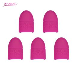 5 PcsSet Reusable Soft Silicone Armour Unloading Fingernail Nail Polish Tips UV Gel Polish Remover Wrap Silicone Elastic Soak Mani9987668