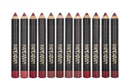 Handaiyan Matte Lip Liner Set Lipstick Pencil 12 Colours Easy to Wear Natural Longlasting Line Eyes and Lips Makeup Kit2812921