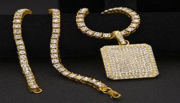 Mens Hip Hop Necklace Jewelry Fashion Gold Iced Out Chain Full Rhinestone Dog Pendant Necklaces9762441