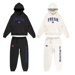 Men's Tracksuits rniolo Triplets Hoodies Set Varsity Sweatshirts Fresh Love Merch Print Unisex Fashion Funny Casual Strtwear T240508