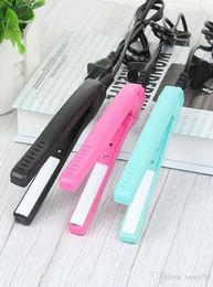 Mini Portable Electric Splint Flat Iron Plastic Hair Curler Straightener Hair Perming Hairs Styling Appliance Crimper XDH1398 T039694829