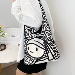Shoulder Bags Summer Art Painting Canvas Tote Bag Women Leisure Eco Shopping Travel Handbags