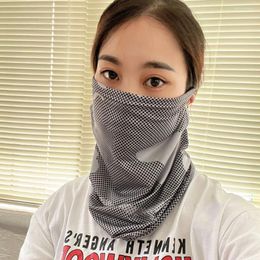 Bandanas Quick-drying Silk Face Cover Trendy Semi Obscured Surface Polyester UV Protection Scarf Driving Mask