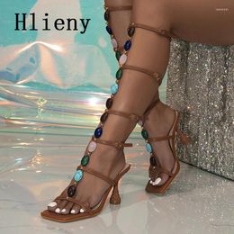 Sandals Hlieny Summer Fashion Gladiator Women Sexy Open Toe Ankle Buckle Strap Club Stripper High Heels Shoes