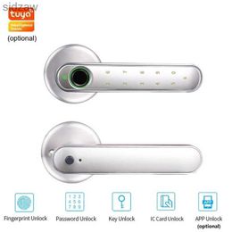 Smart Lock Biometric fingerprint lock smart door lock Tuya application password IC card key unlocking digital electronic lock home indoor handle lock WX