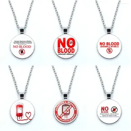 Pendant Necklaces Keep Calm And No Blood Jehovah's Witnesses Charms Glass Dome Cabochon Necklace Women Jewelry