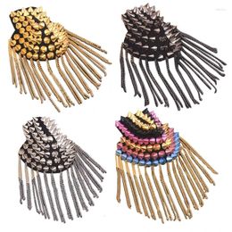 Brooches Fringed Shoulder Pads Epaulette Boards Tassels Jewellery Chain Punk